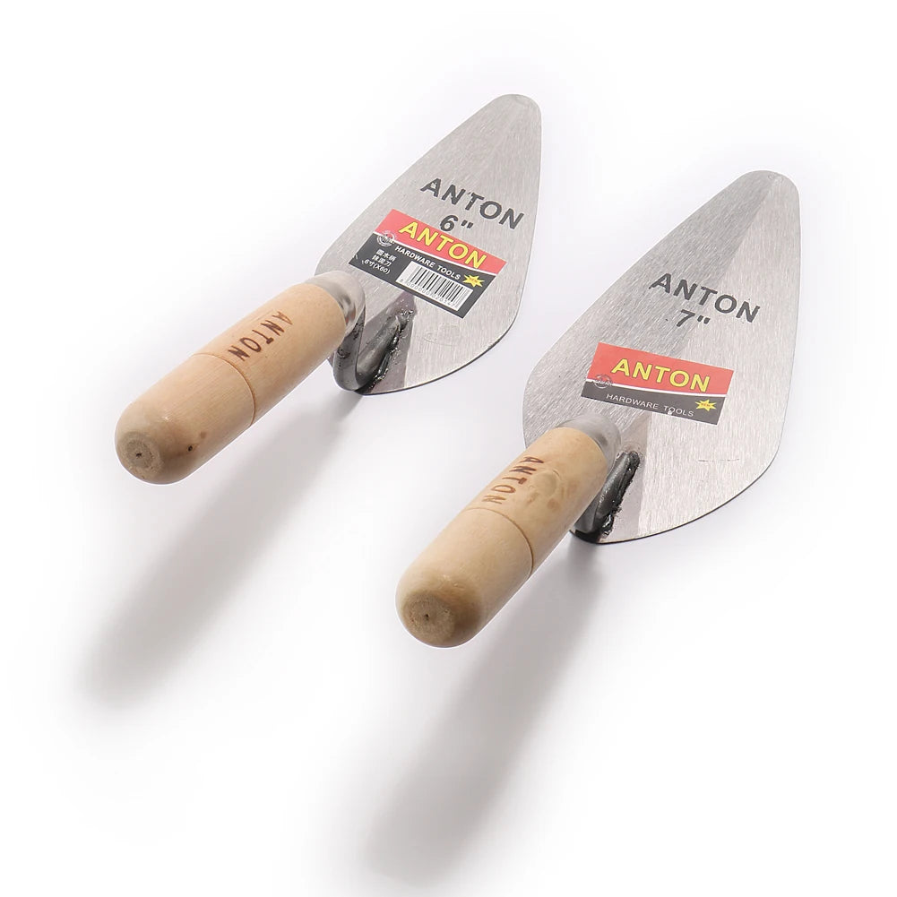 6/7 inch Construction Tools Putty Knife Brick Trowel Laying Carbon Steel Blade Pointing Plaster Tool Carbon Steel For Tiling