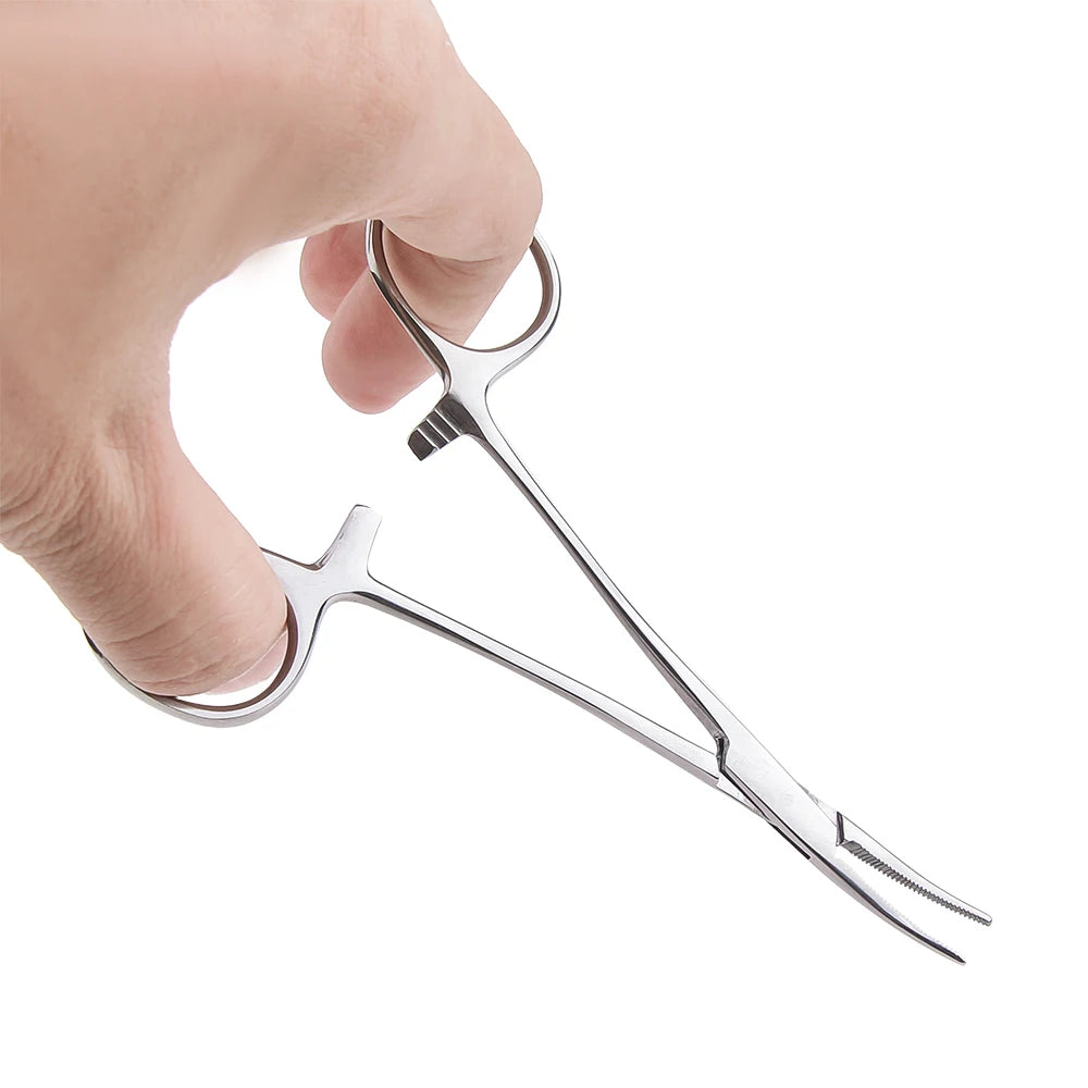 Hand Tool 12.5 16 18cm Hemostatic Forceps Pet Hair Clamp Fishing Locking Pliers Epilation Tools Curved/Straight Tip Cutter Tool