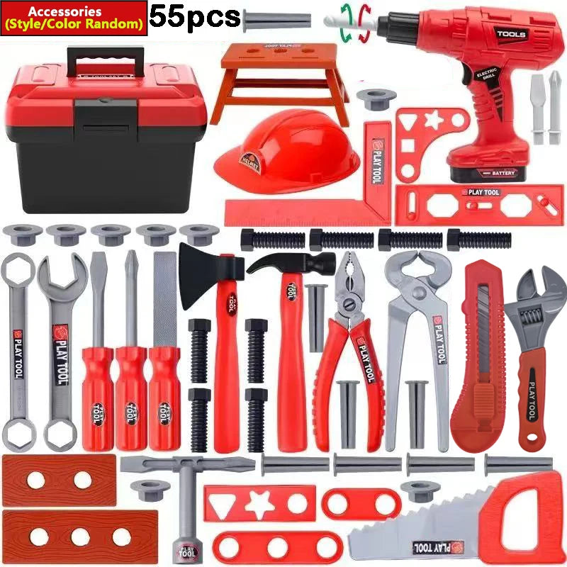 Kids Pretend Tool Kit Educational Toys Simulation Repair Tools Toys Drill Game Learning Engineering Puzzle Toys Gifts for Boys