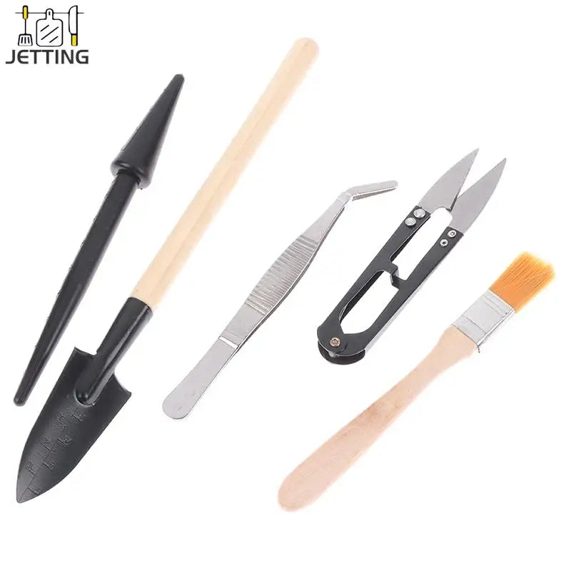 13pcs Mini Garden Hand Tools Transplanting Outdoor Bonsai Tools Shovels Planting Flower Succulent Miniature Gardening Tools