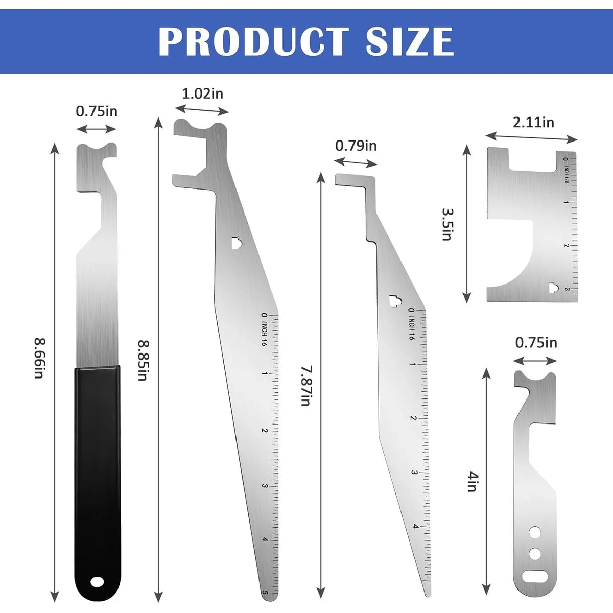 Firefighter Tools Kit: Spring Steel, 5-Pack, Multi-Functional Pry Tools