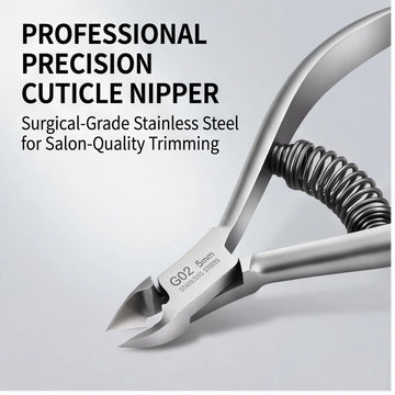 Professional Pedicure Nail Tools: Double Springs Cuticle Trimmer, Sharp Blade Clippers for Nail Art & Care