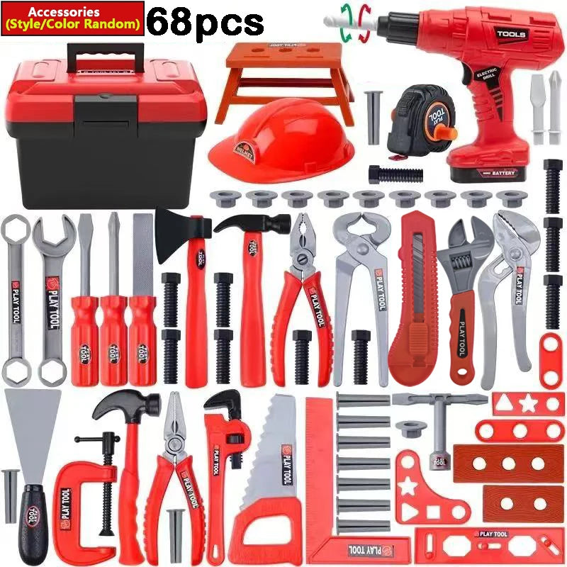 Kids Pretend Tool Kit Educational Toys Simulation Repair Tools Toys Drill Game Learning Engineering Puzzle Toys Gifts for Boys