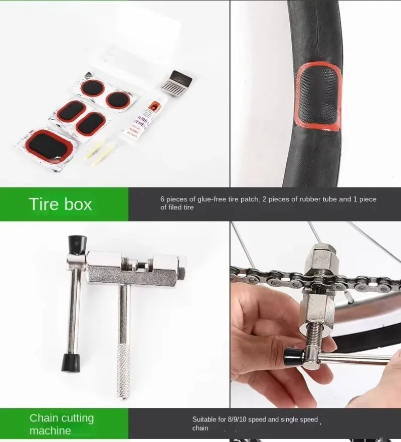 TOSUOD Bicycle Tools Sets Box Cycling Tools Professional Bike Multifunction Bicycle Repair Tools Key Set Cycling Tools ﻿