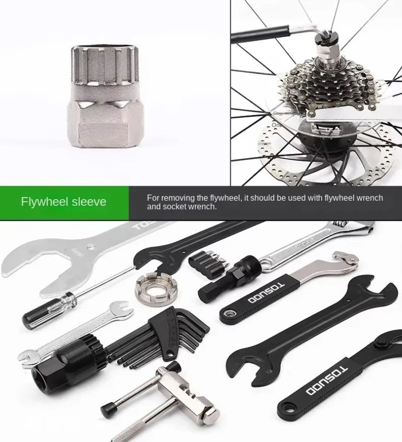 TOSUOD Bicycle Tools Sets Box Cycling Tools Professional Bike Multifunction Bicycle Repair Tools Key Set Cycling Tools ﻿