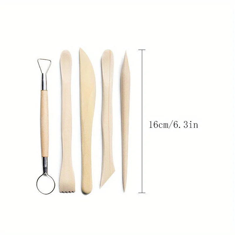 43PCS Ceramic Clay Tools Set Pottery Sculpting Tools for Polymer Carving Tools Bag DIY Handcraft Modeling Clay Tools Accessories
