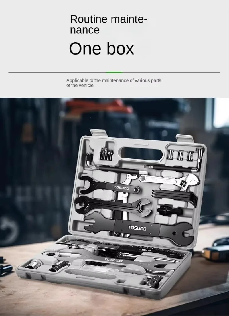 TOSUOD Bicycle Tools Sets Box Cycling Tools Professional Bike Multifunction Bicycle Repair Tools Key Set Cycling Tools ﻿