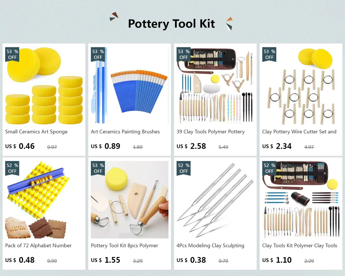 43PCS Ceramic Clay Tools Set Pottery Sculpting Tools for Polymer Carving Tools Bag DIY Handcraft Modeling Clay Tools Accessories