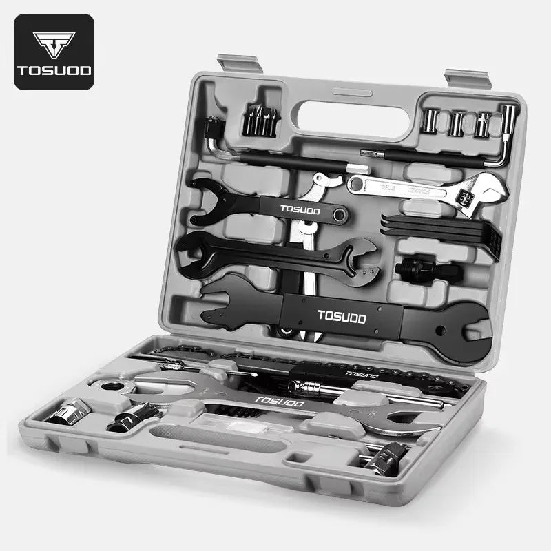 TOSUOD Bicycle Tools Sets Box Cycling Tools Professional Bike Multifunction Bicycle Repair Tools Key Set Cycling Tools ﻿