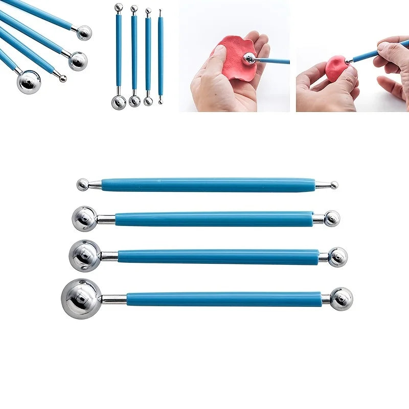 43PCS Ceramic Clay Tools Set Pottery Sculpting Tools for Polymer Carving Tools Bag DIY Handcraft Modeling Clay Tools Accessories