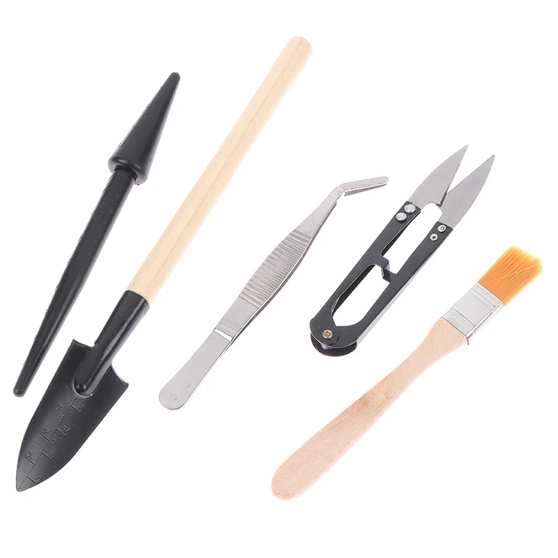 13pcs Mini Garden Hand Tools Transplanting Outdoor Bonsai Tools Shovels Planting Flower Succulent Miniature Gardening Tools